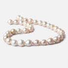 10x11-12x13mm Light Tri Color Baroque Freshwater Pearls 16 inch 33 pieces A grade - Beadsofcambay.com