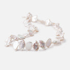 10x12-11x16mm Off White Keshi Freshwater Pearls 15.75 inch 39 pieces AA - Beadsofcambay.com