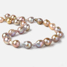 10x12-14x15mm Multi Color straight drill Ultra Baroque Freshwater Pearls 17 inch 23 pcs - Beadsofcambay.com