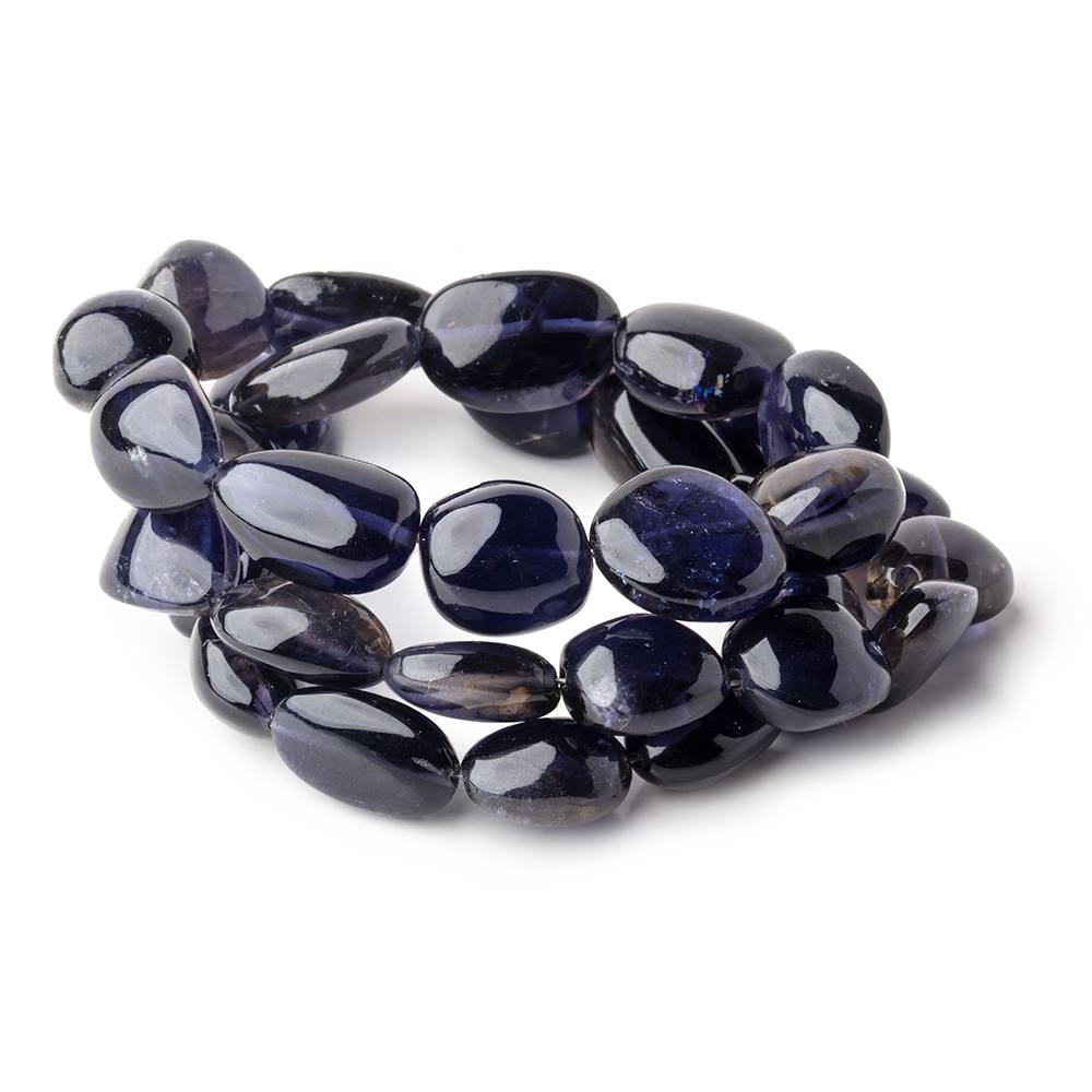 10x12-15x23mm Iolite plain nugget beads 20 inch 35 beads AAA+ - Beadsofcambay.com