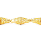 10x14mm 22kt Gold plated Miligrain Cone 8 inch 16 pieces - Beadsofcambay.com