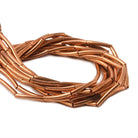 10x1.5mm Copper Bead Curved Tube 8 inch 20 pcs - Beadsofcambay.com