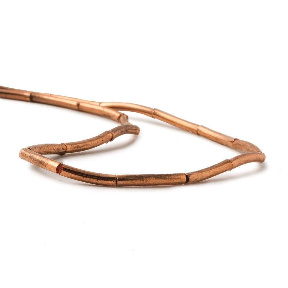 10x1.5mm Copper Bead Curved Tube 8 inch 20 pcs - Beadsofcambay.com