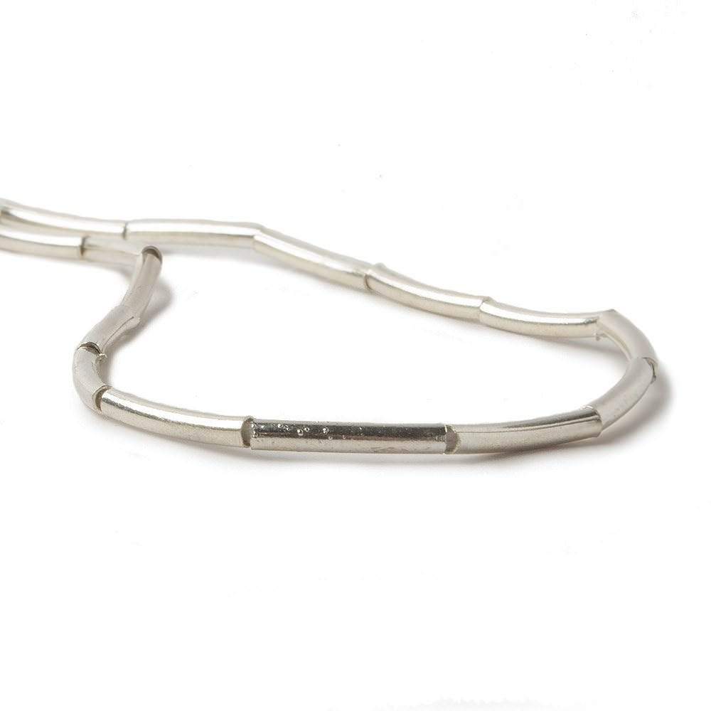 10x2mm Sterling Silver Tube Beads 20 beads 8 inch - Beadsofcambay.com