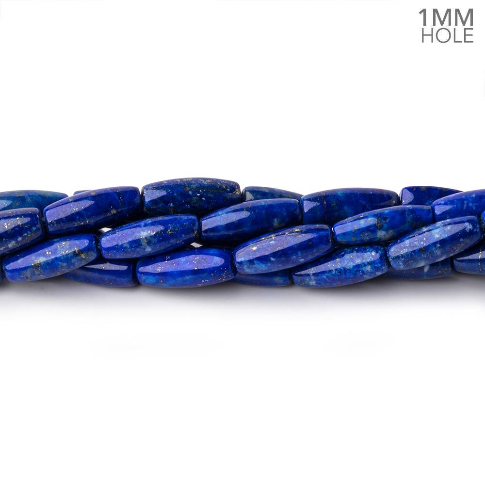 10x4mm Lapis Lazuli Plain Rice Beads 15.5 inch 37 pieces AA - Beadsofcambay.com