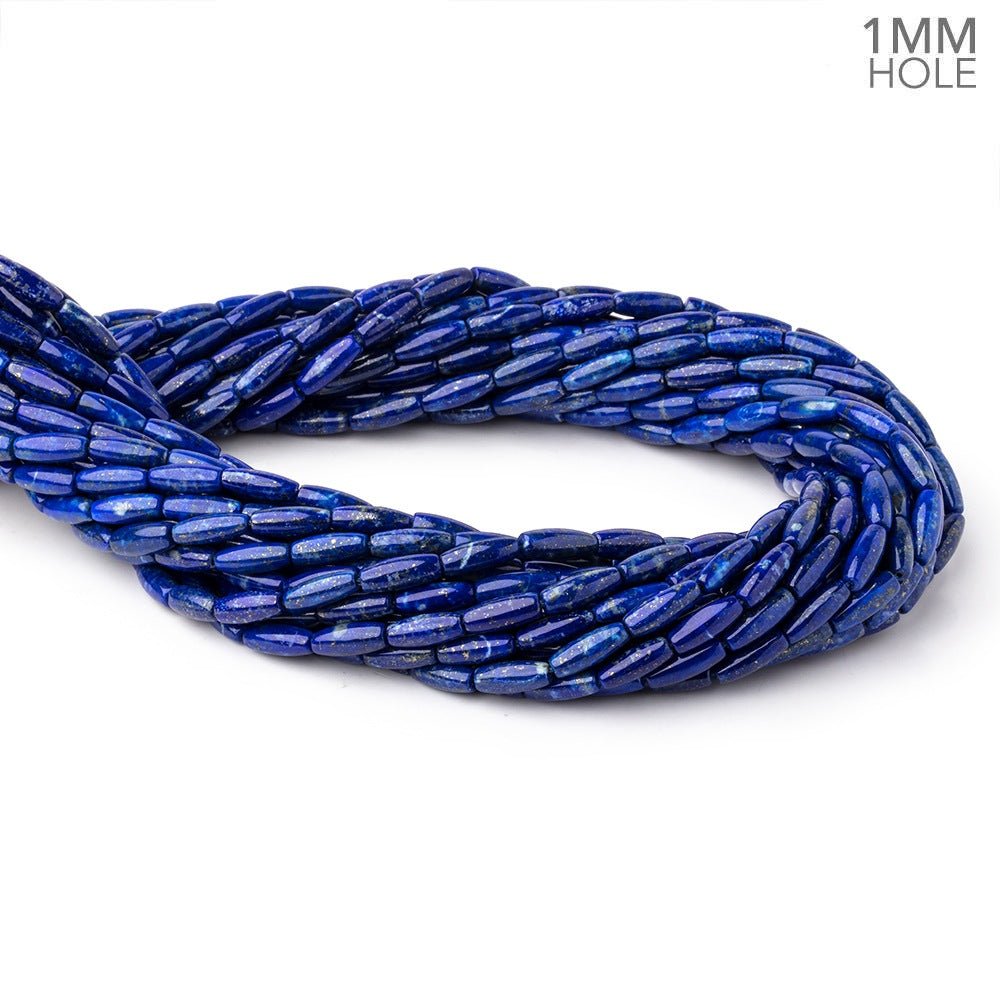 10x4mm Lapis Lazuli Plain Rice Beads 15.5 inch 37 pieces AA - Beadsofcambay.com