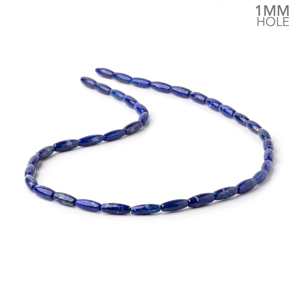 10x4mm Lapis Lazuli Plain Rice Beads 15.5 inch 37 pieces AA - Beadsofcambay.com