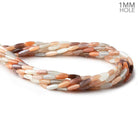 10x4mm Multi Color Moonstone plain rice large hole beads 16 inch 40 pieces A - Beadsofcambay.com