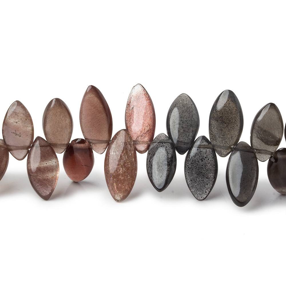 10x5-12x6mm Multi Color Scapolite top drilled plain marquise beads 9 inch 65 pieces A - Beadsofcambay.com