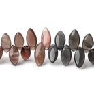 10x5-12x6mm Multi Color Scapolite top drilled plain marquise beads 9 inch 65 pieces A - Beadsofcambay.com