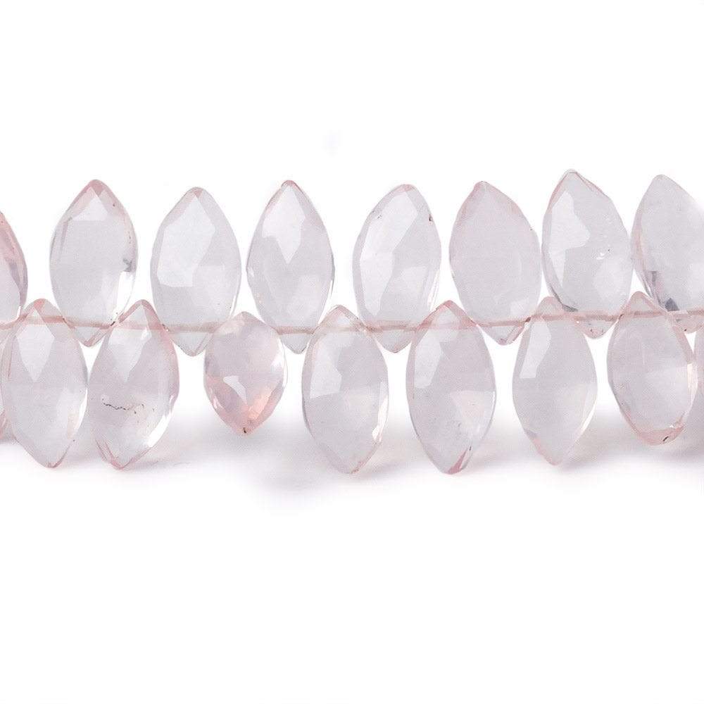 10x5-12x6mm Rose Quartz Faceted Marquise Beads 7 inch 56 beads - Beadsofcambay.com