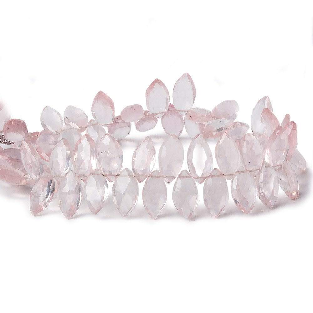 10x5-12x6mm Rose Quartz Faceted Marquise Beads 7 inch 56 beads - Beadsofcambay.com