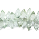 10x5mm-16x6mm Prasiolite Marquise Beads 73 pieces - Beadsofcambay.com