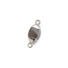 10x5mm Silver Leafed Platinum Moonstone 4 sided Marquise Connector 1 piece - Beadsofcambay.com