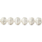 10x5mm Sterling Silver plated Copper Bead Cap Miligrain Triangle and Dot Design - Beadsofcambay.com