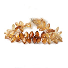 10x6-12x6mm Hessonite Garnet Top Drilled Marquise Briolette 7.5 inch 52 pcs - Beadsofcambay.com