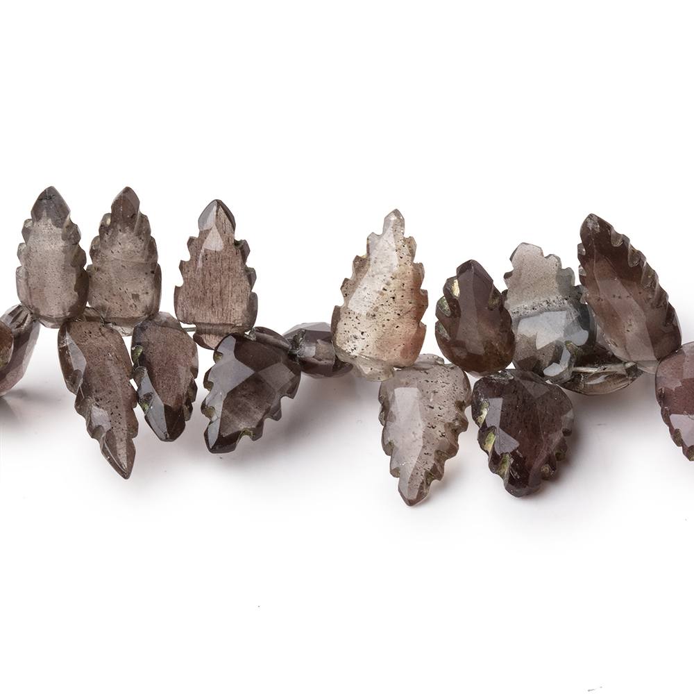 10x6-12x7mm Cat's Eye Scapolite Faceted Leaf Beads 8 inch 55 pieces - Beadsofcambay.com