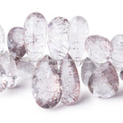 10x6-22x12mm Moss Amethyst Pavilion Faceted Pears 6.5 inch 43 Beads AAA - Beadsofcambay.com