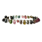 10x6mm Multi-color Tourmaline Faceted Tear Drops - Beadsofcambay.com