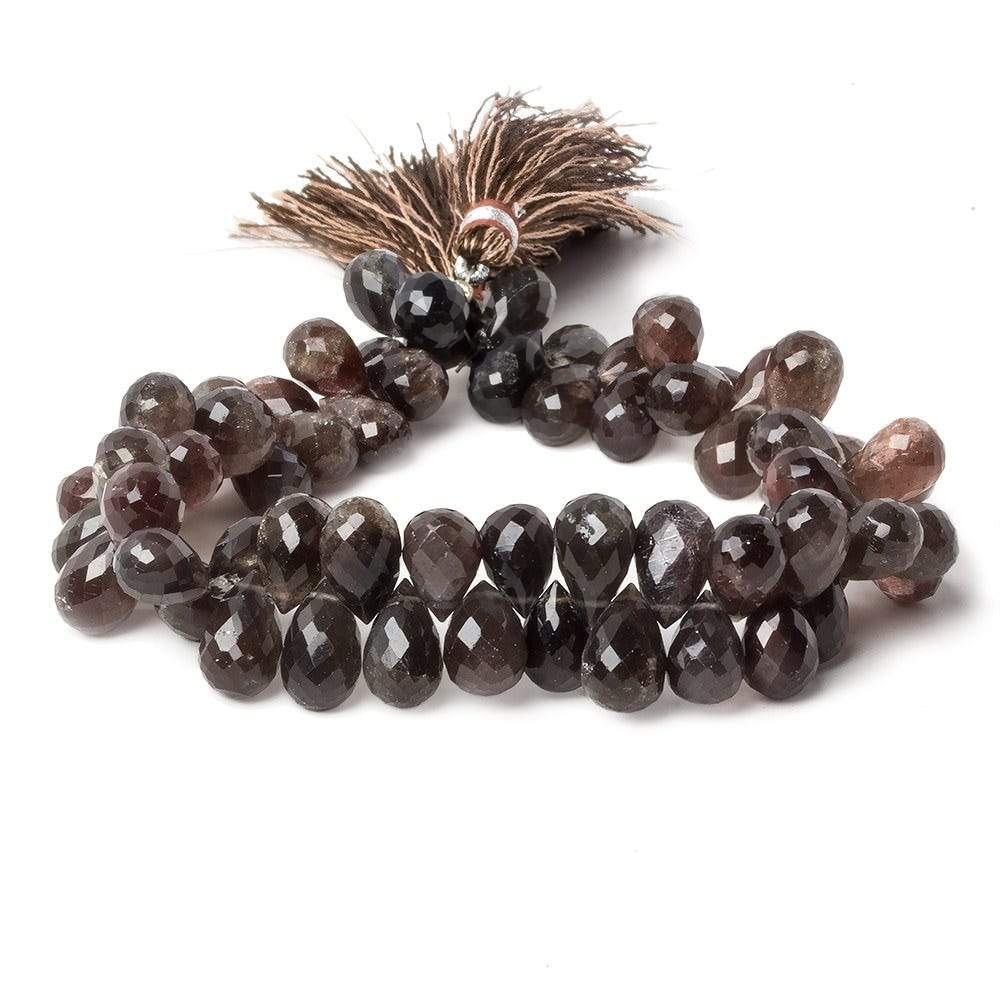 10x6mm Plum Scapolite Faceted Tear Drop Beads 7.75 inch 63 pieces - Beadsofcambay.com