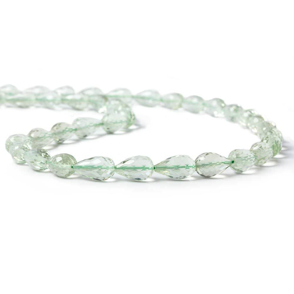 10x6mm Prasiolite Faceted Straight Drop 42 pieces - Beadsofcambay.com