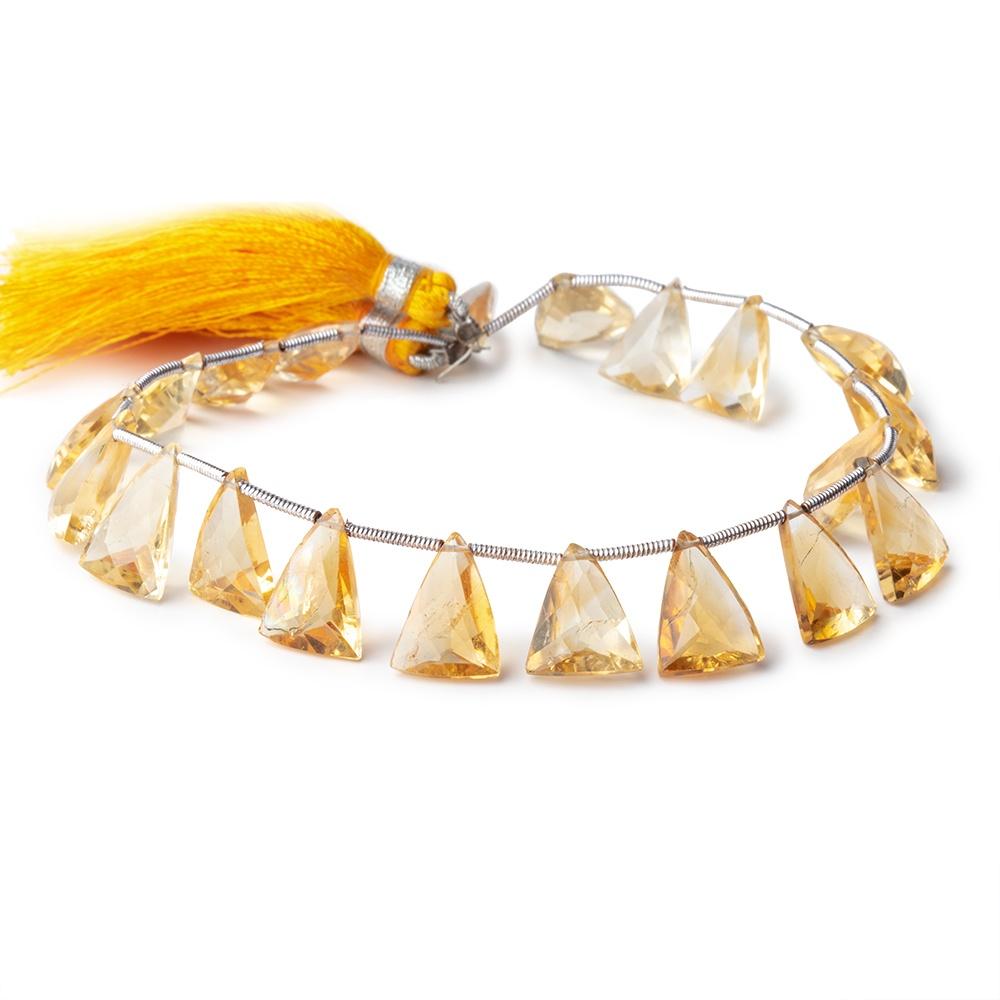 10x7-11x8mm Citrine Faceted Triangle Point Beads 8 inch 20 pieces - Beadsofcambay.com