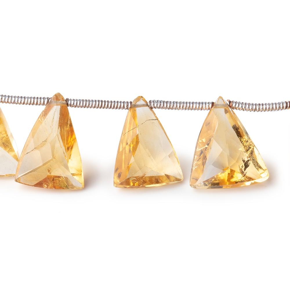 10x7-11x8mm Citrine Faceted Triangle Point Beads 8 inch 20 pieces - Beadsofcambay.com