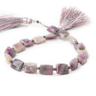 10x7-11x8mm Ruby in Marble Faceted Rectangle Beads 8 inch 16 pieces - Beadsofcambay.com