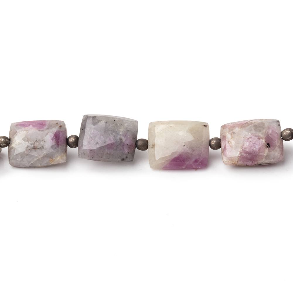 10x7-11x8mm Ruby in Marble Faceted Rectangle Beads 8 inch 16 pieces - Beadsofcambay.com
