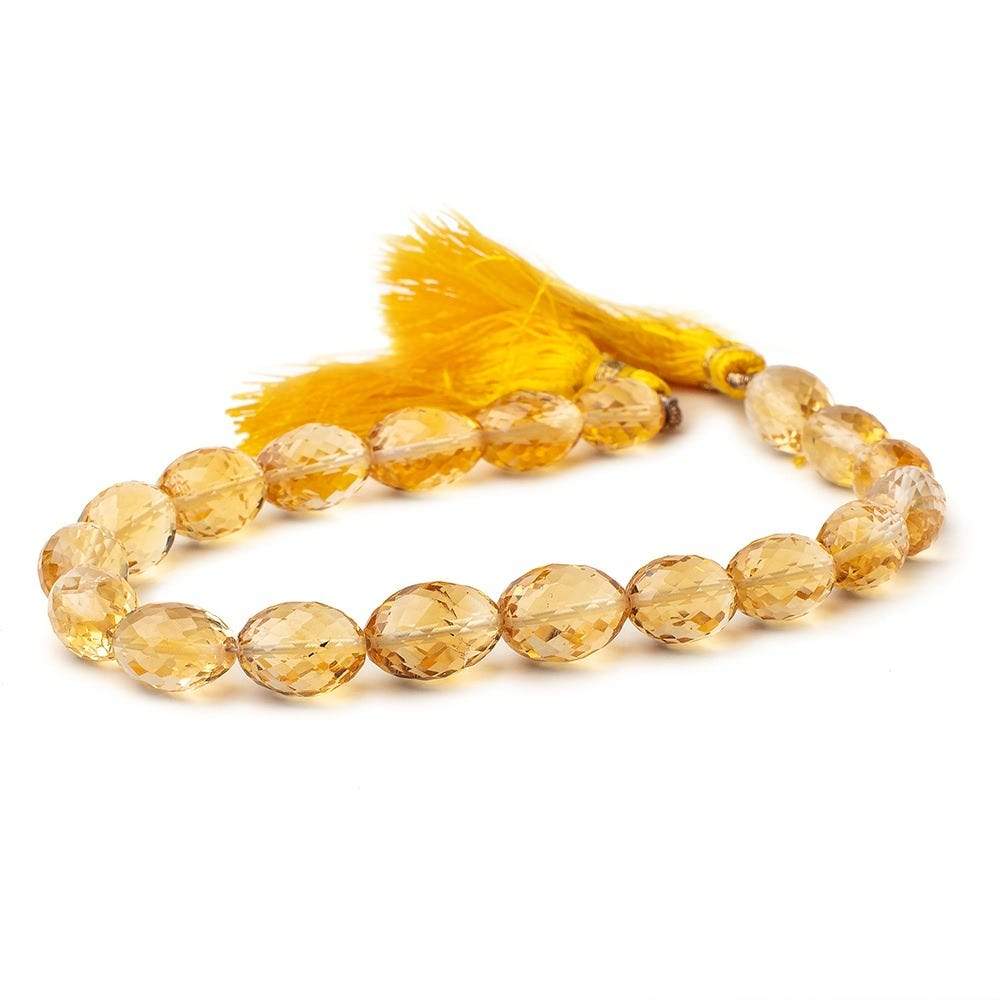 10x7-11x8mm Citrine Faceted Olive Beads 8.5 inch 20 pieces - Beadsofcambay.com