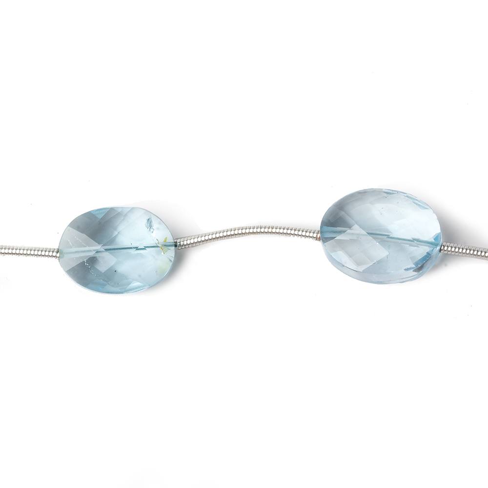 10x7-13x10mm Sky Blue Topaz faceted oval beads 8 inch 7 pieces AA - Beadsofcambay.com