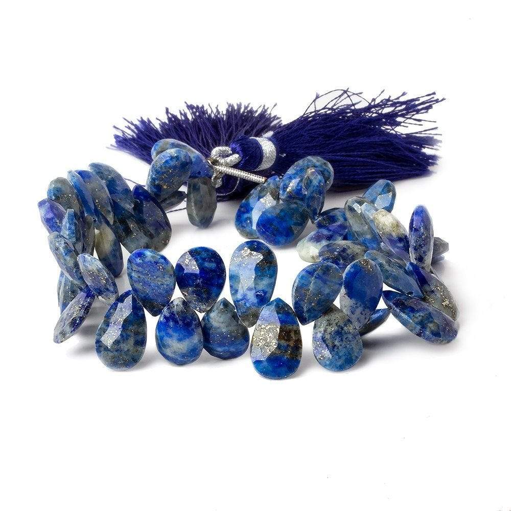 10x7-13x7mm Lapis Lazuli Faceted Pear Beads 8 inch 45 pieces - Beadsofcambay.com