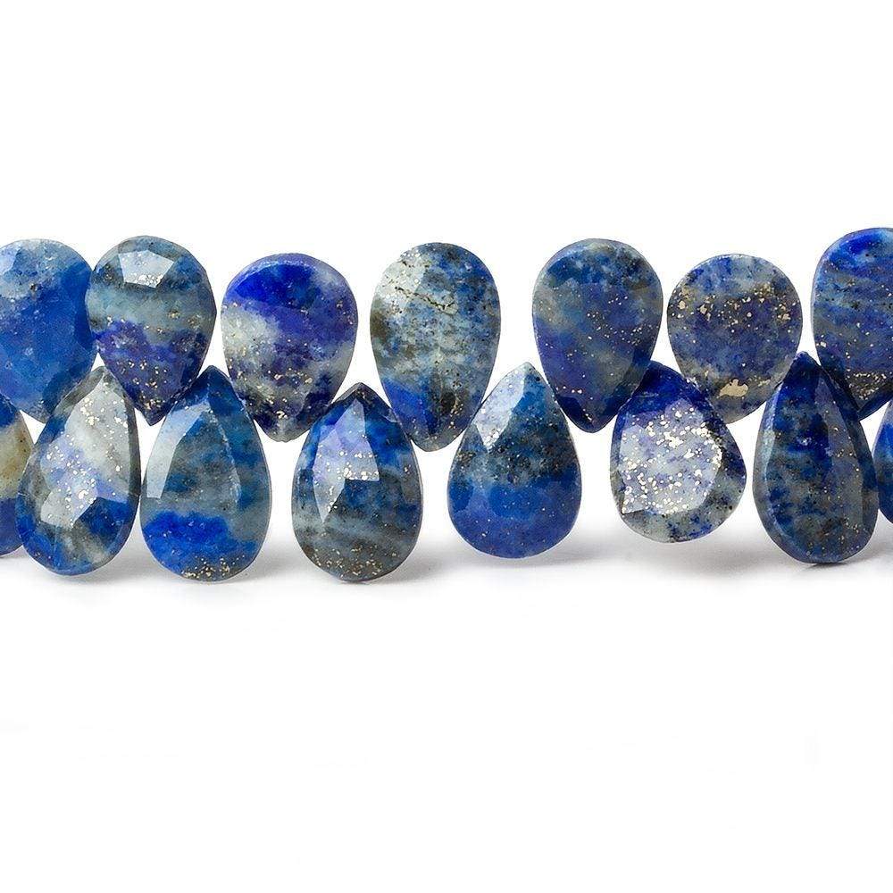 10x7-13x7mm Lapis Lazuli Faceted Pear Beads 8 inch 45 pieces - Beadsofcambay.com