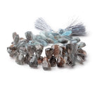 10x7-13x8mm Copper Moss Aquamarine Top Drilled Faceted Points 7 inch 56 Beads AAA - Beadsofcambay.com