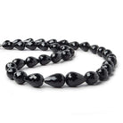 10x7-14x9mm Black Spinel Straight Drilled Faceted Tear Drop beads 16 inch 35 beads - Beadsofcambay.com