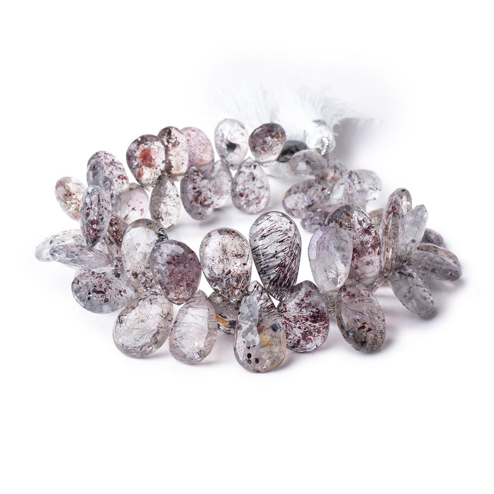 10x7-15x10mm Lepidocrocite Faceted Pear Beads 8 inch 53 pieces - Beadsofcambay.com