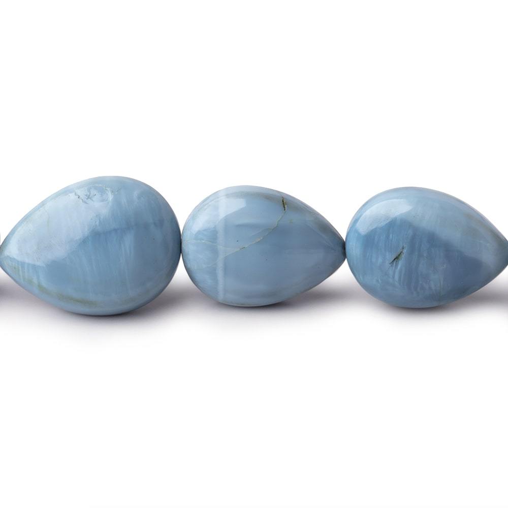10x7-15x11mm Owyhee Denim Blue Opal Plain Pear Beads 17 inch 36 pieces - Beadsofcambay.com