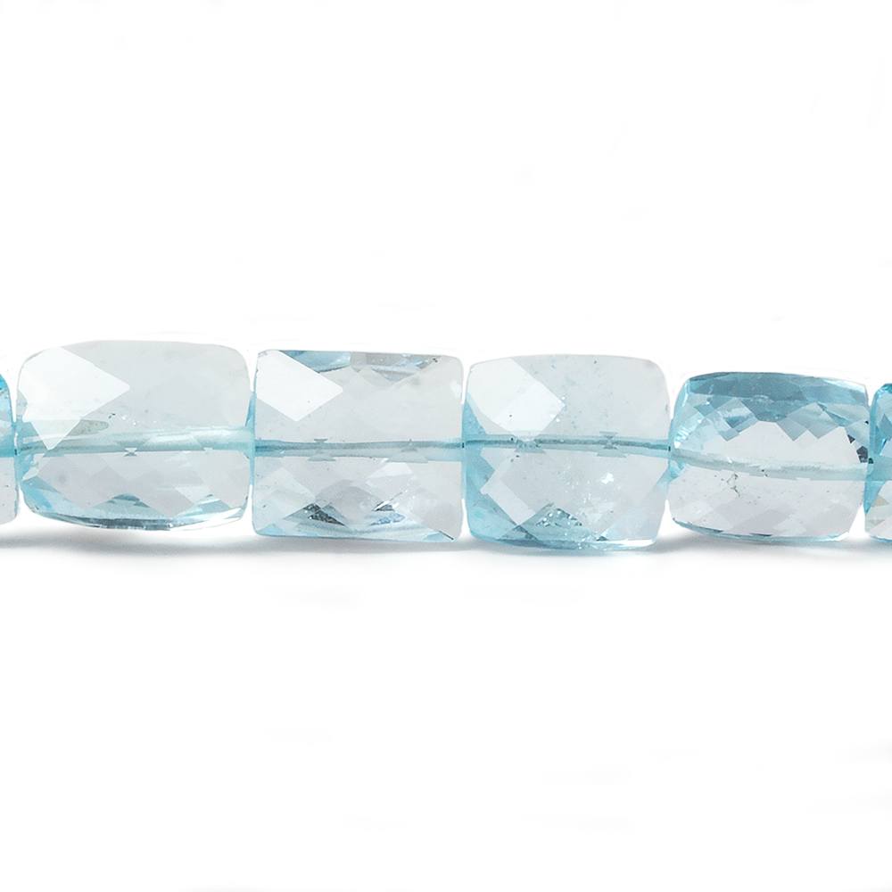 10x7-15x9mm Sky Blue Topaz faceted rectangle beads 7.5 inch 18 pieces - Beadsofcambay.com