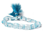 10x7-15x9mm Sky Blue Topaz faceted rectangle beads 7.5 inch 18 pieces - Beadsofcambay.com
