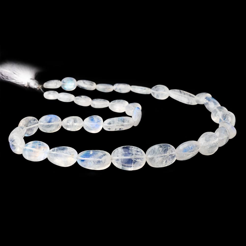 10x7-17x13mm Rainbow Moonstone Plain Nugget Beads 18 inch 36 pieces - Beadsofcambay.com