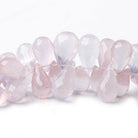 10x7-17x9mm Rose Quartz Tear Drop Briolette 8 inch 60 beads AAA - Beadsofcambay.com