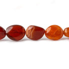 10x7-18x10mm Fire Opal Plain Nugget Beads 17 inch 32 pieces - Beadsofcambay.com