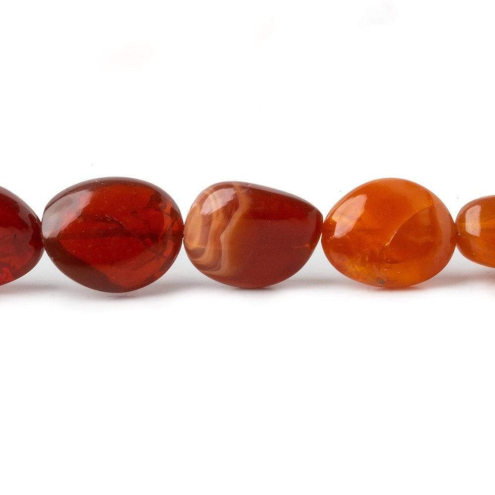10x7-18x10mm Fire Opal Plain Nugget Beads 17 inch 32 pieces - Beadsofcambay.com