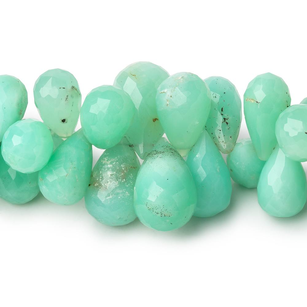 10x7-18x11mm Chrysoprase Faceted Tear Drop Beads 8 inch 60 pieces - Beadsofcambay.com