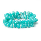 10x7.5-11x8mm Amazonite Faceted Tear Drop Beads 7.5 inch 50 pieces AA - Beadsofcambay.com