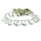 10x7mm-14x10mm Prasiolite Beads Top Drilled Faceted Oval 16 pieces - Beadsofcambay.com