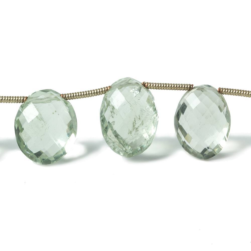 10x7mm-14x10mm Prasiolite Beads Top Drilled Faceted Oval 16 pieces - Beadsofcambay.com