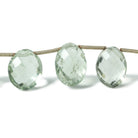 10x7mm-14x10mm Prasiolite Beads Top Drilled Faceted Oval 16 pieces - Beadsofcambay.com