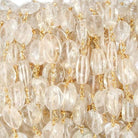 10x7mm Citrine faceted oval Gold plated Chain by the foot 21 pieces - Beadsofcambay.com