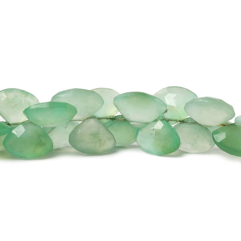 10x8-10x12mm Chrysoprase Faceted Fans 7.5 inch 53 beads - Beadsofcambay.com